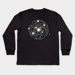 Solar System Planetary Chart Design Kids Long Sleeve T-Shirt